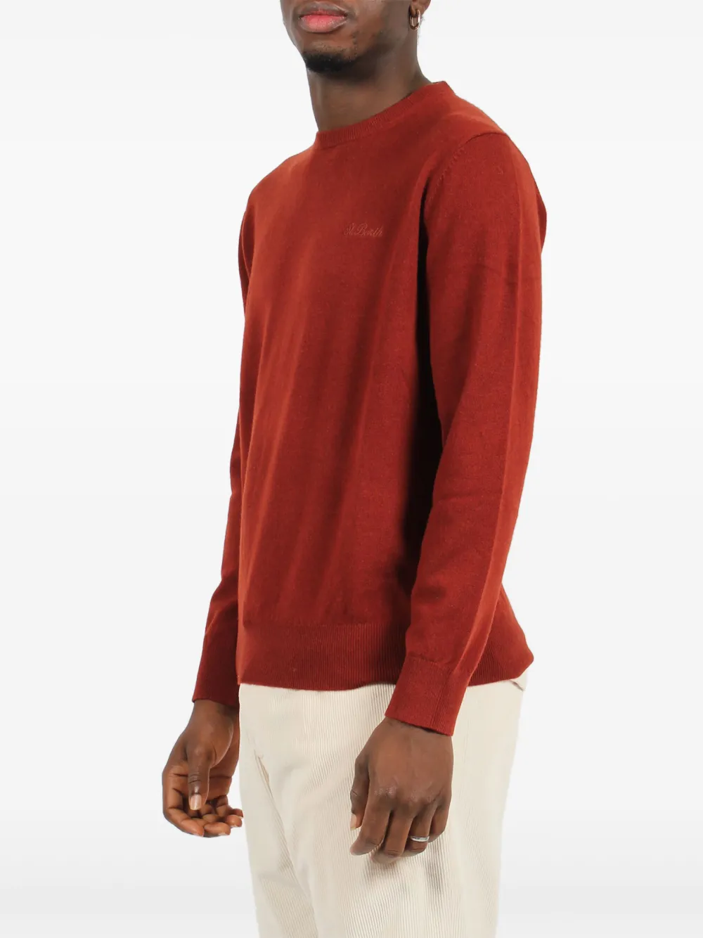 MC2 SAINT BARTH LOGO-EMBROIDERED SWEATER