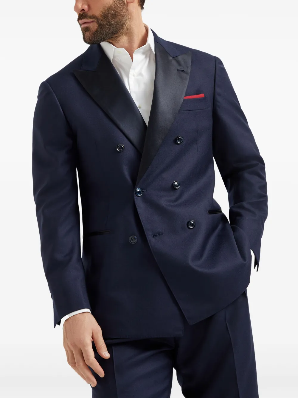 Brunello Cucinelli Kasjmier blazer Blauw