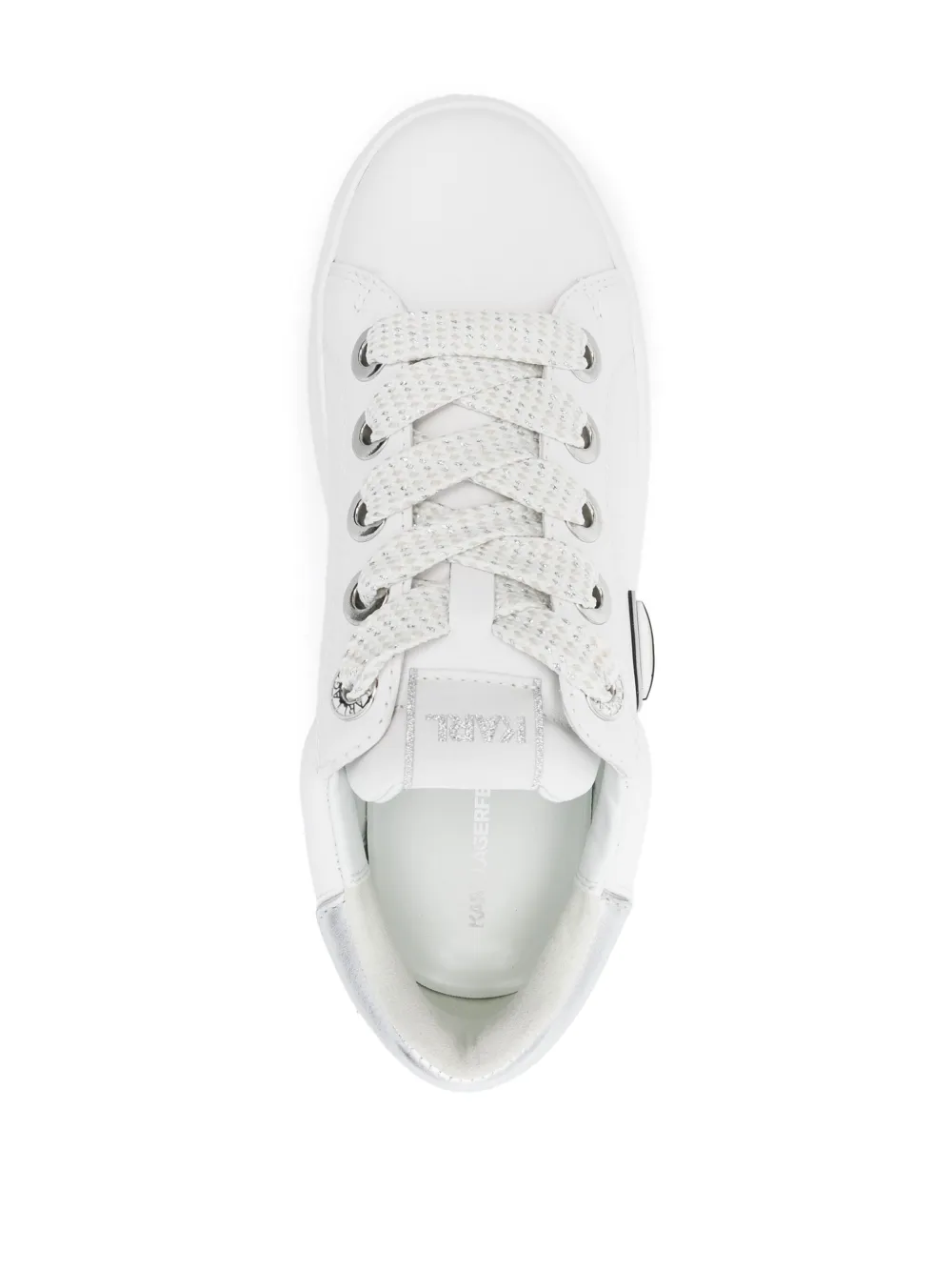 Karl Lagerfeld Dolce & Gabbana Black And White Fabric Sneakers In Weiss