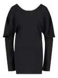 Setchu draped-detail mini dress - Black