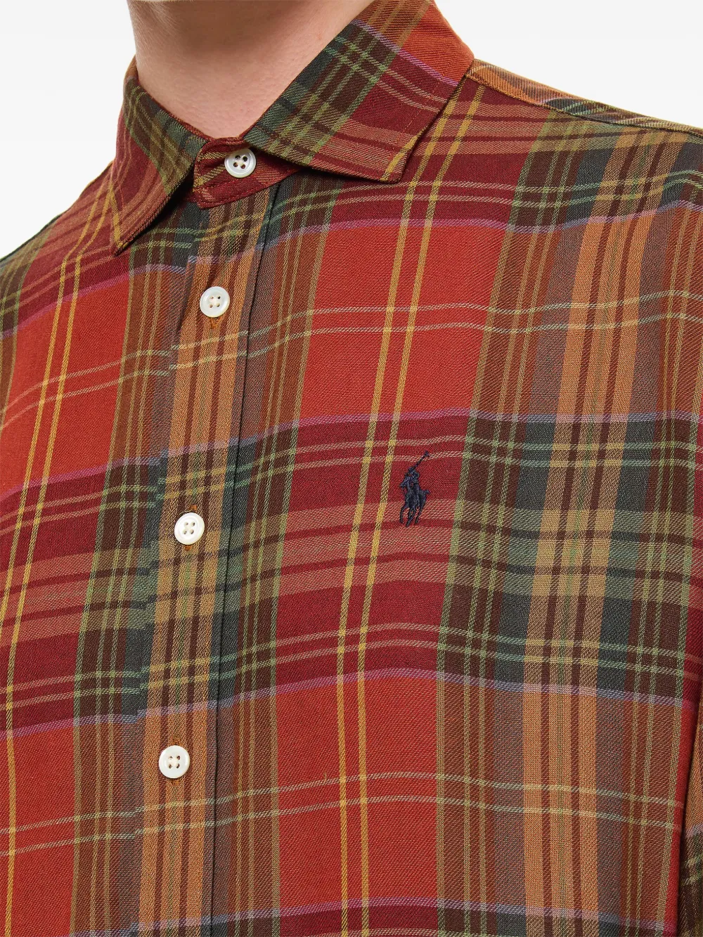 Polo Ralph Lauren Geruit blouse Oranje