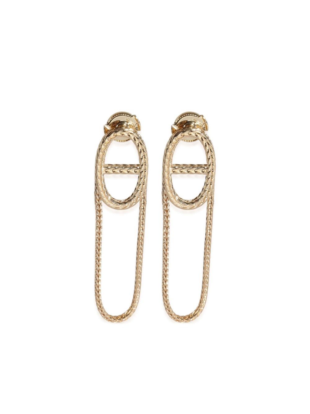 pre-owned 18kt yellow gold Chaine D'ancre Danae Earrings