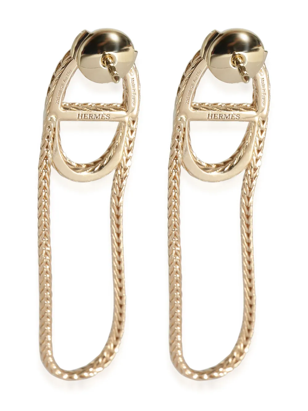 Hermès Pre-Owned aretes Chaine D'ancre Danae en oro amarillo de 18kt pre-owned | Estilos de archivo | Image 2
