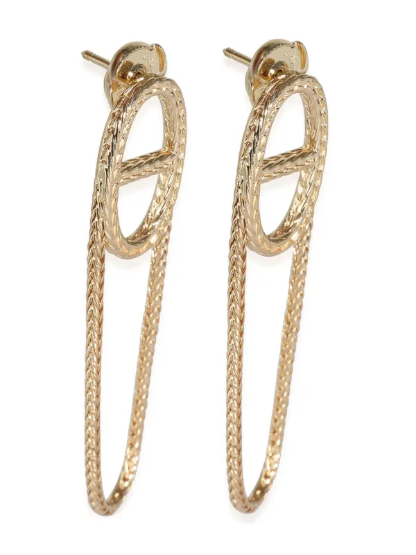 Hermes Pre owned Pre owned 18kt Yellow Gold Chaine D ancre Danae Earrings