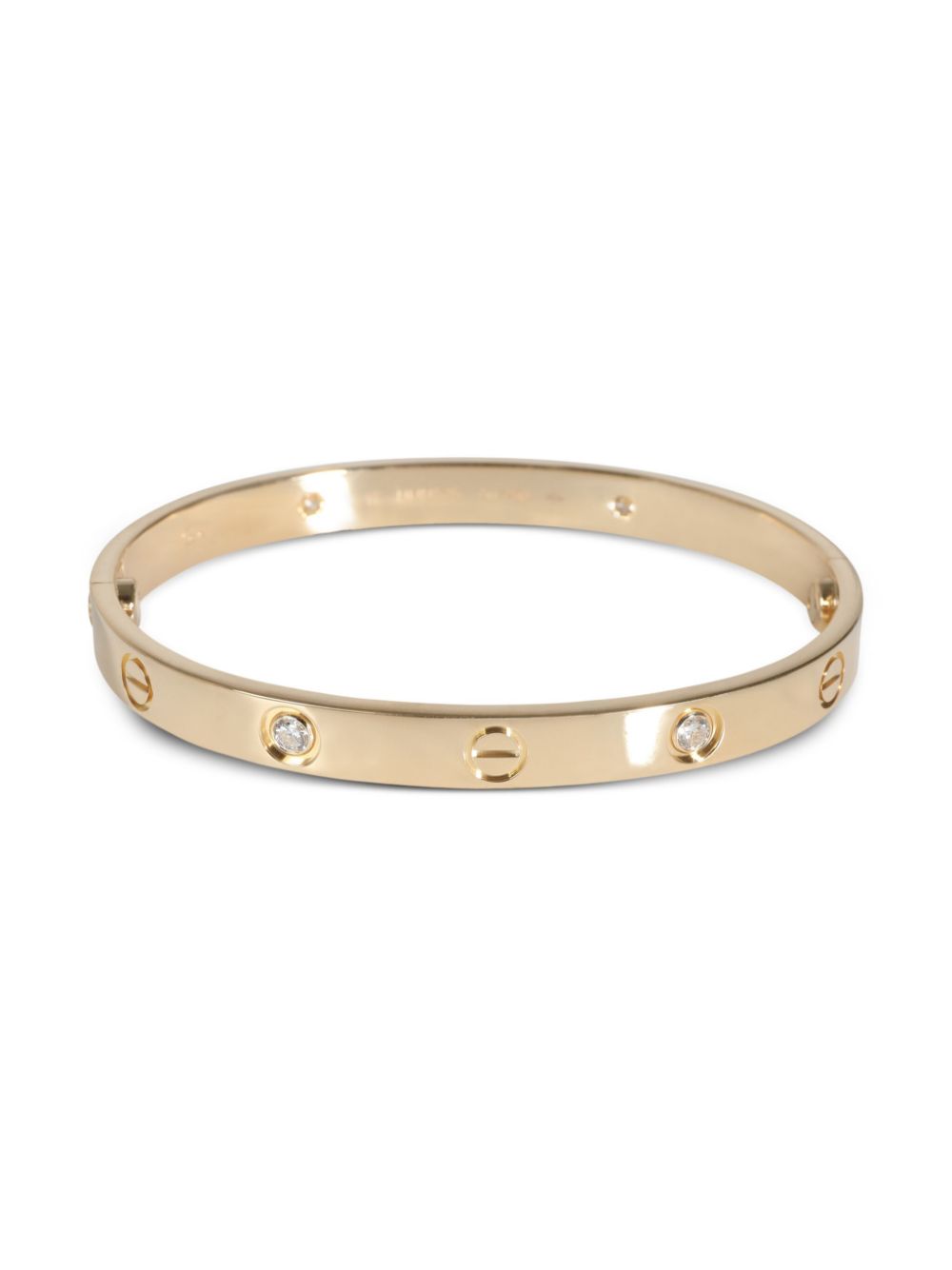 Pre-owned Cartier  18kt Yellow Gold Love Diamond Bracelet