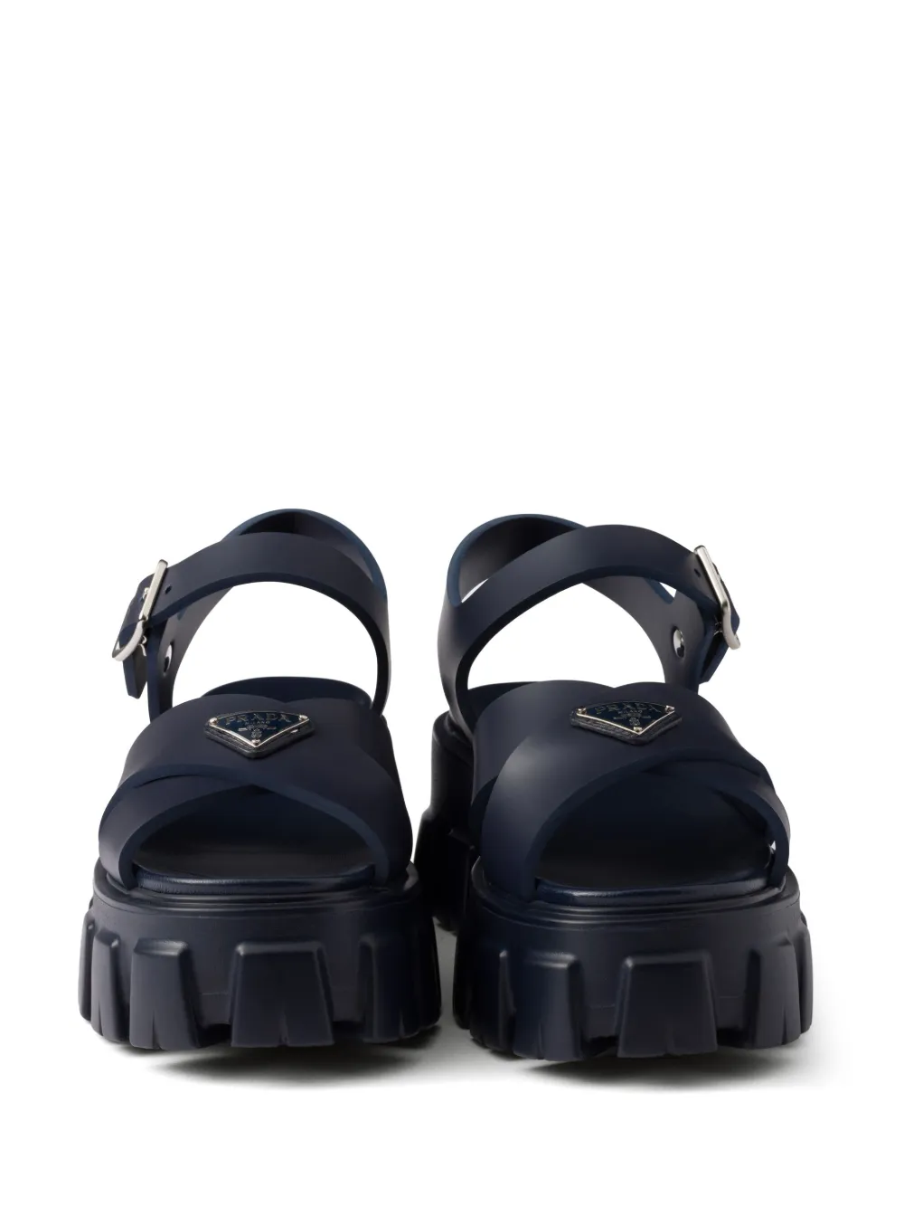 Prada 55mm Monolith sandals Blue