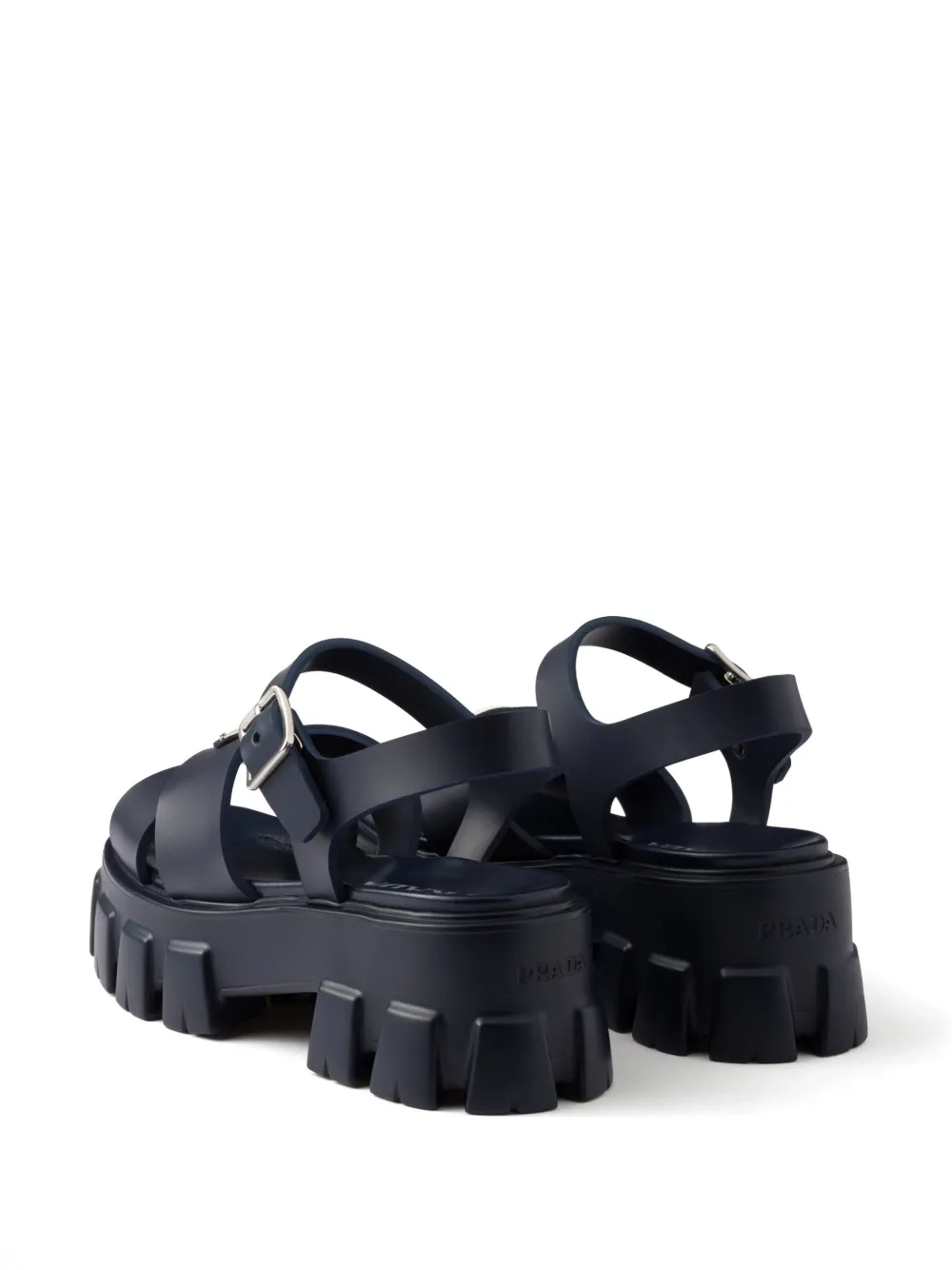 Prada 55mm Monolith sandals Blue