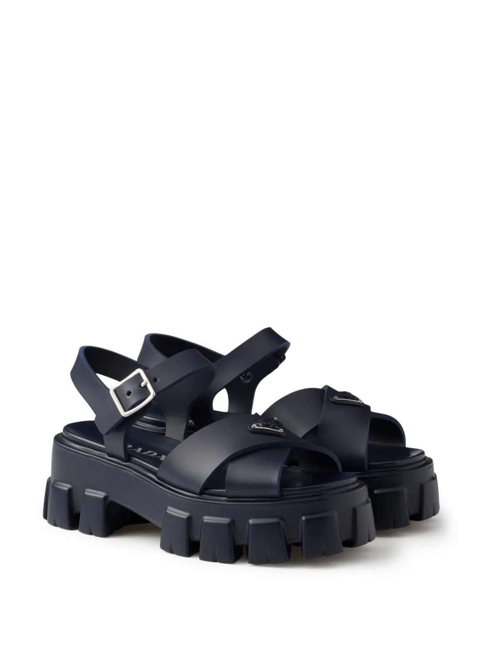 Prada 55mm Monolith sandals Blue