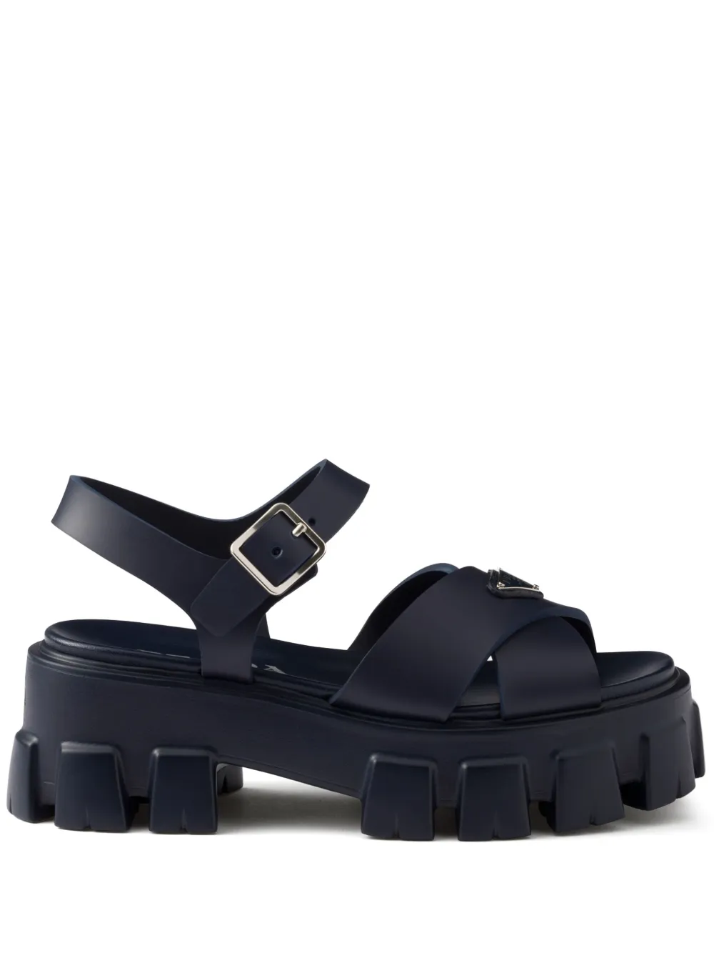 Prada 55mm Monolith sandals Blue