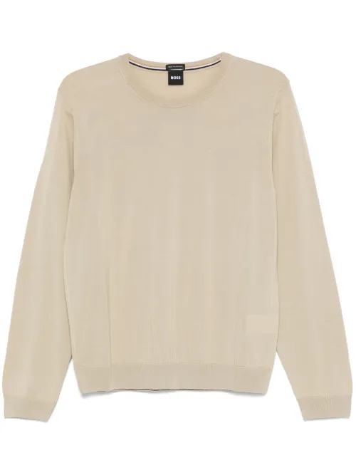 BOSS pull en laine - Tons neutres - BOSS - Modalova