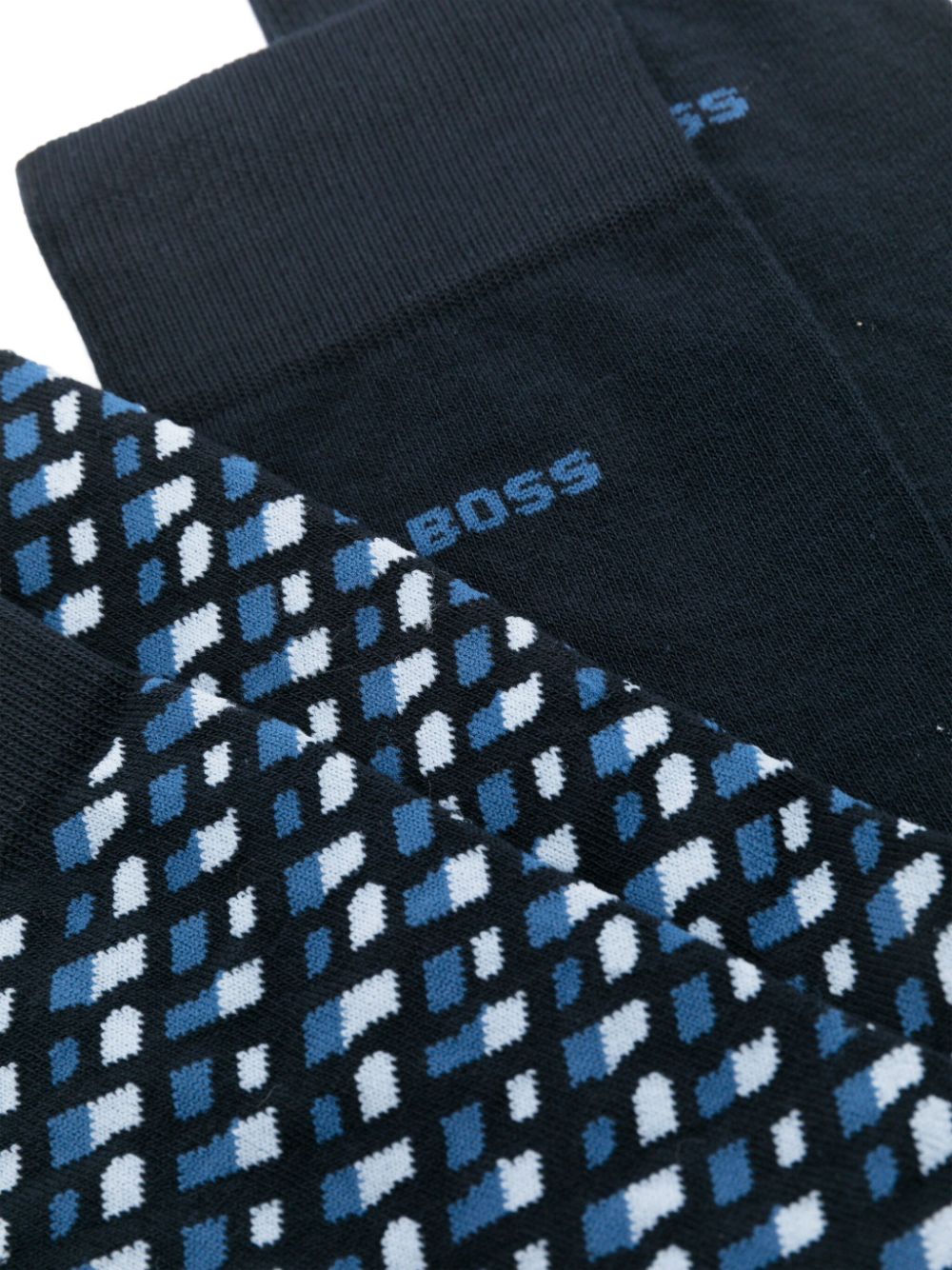 BOSS Intarsia sokken - Blauw