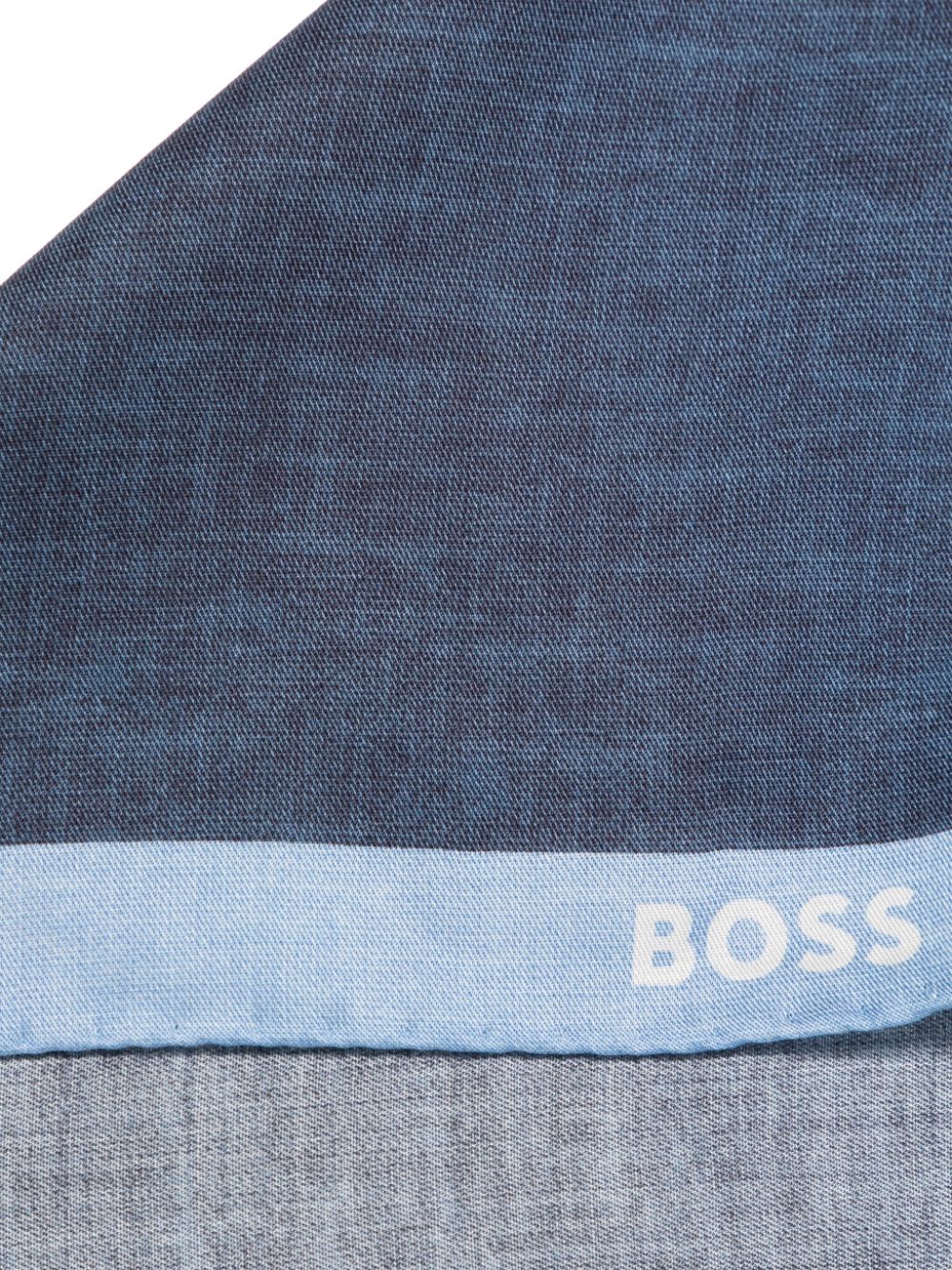 BOSS Zakdoek met logoprint - Blauw