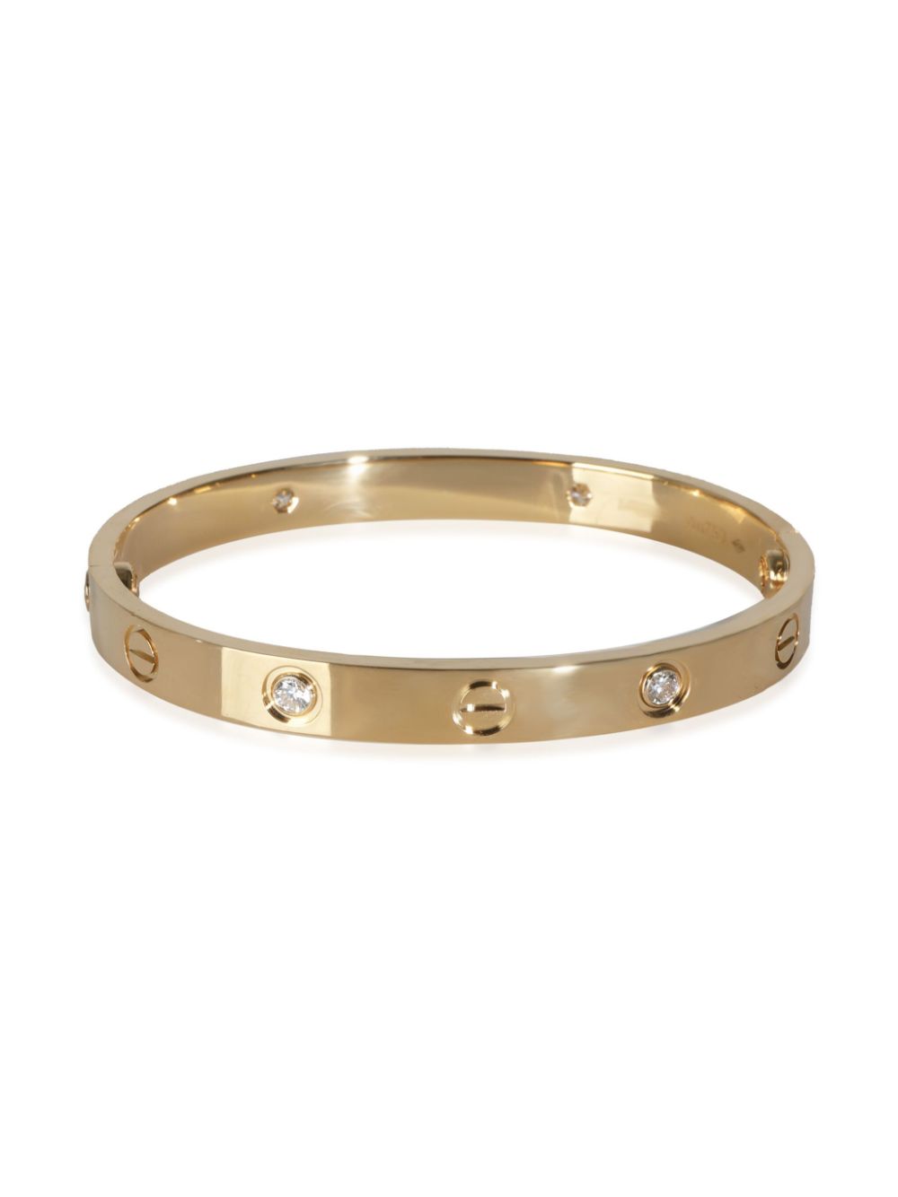 Pre-owned Cartier  18kt Yellow Gold Love Diamond Bracelet