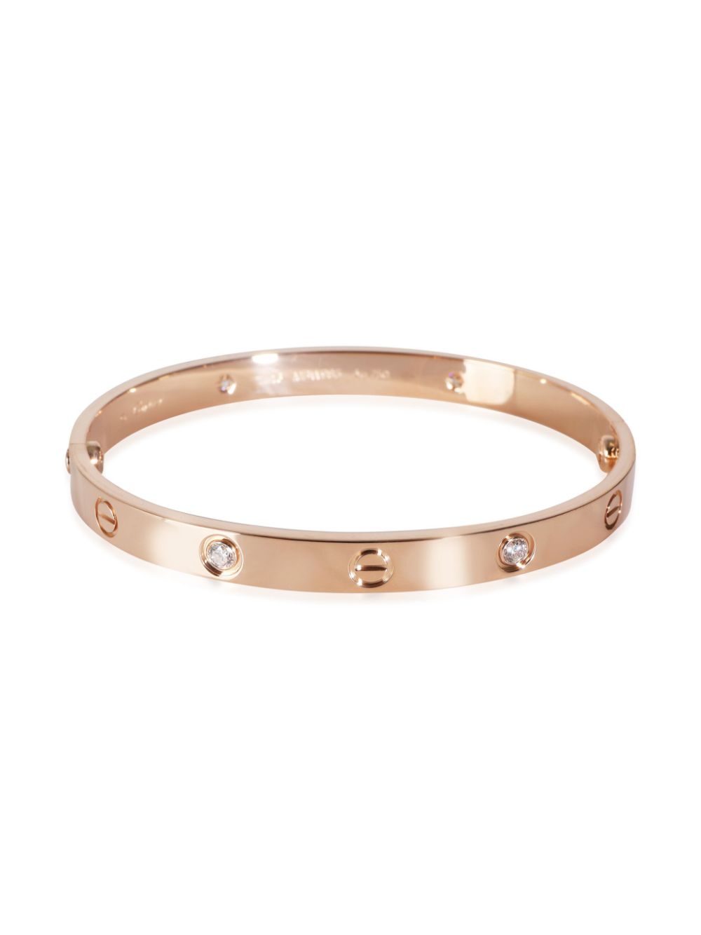 Pre-owned Cartier 18k Rose Gold Love Bracelet In Pink