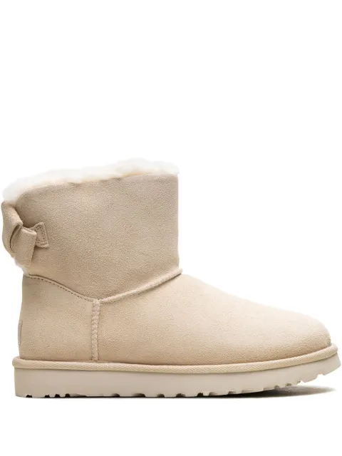 UGG Mini Bailey Suede Bow  "Cream" boots