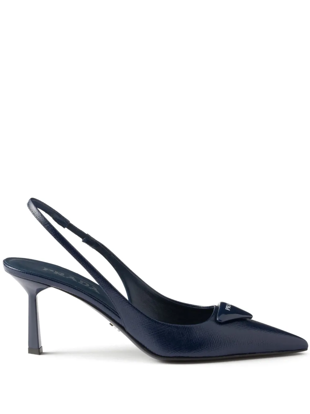 Prada Slingback pumps met logo Blauw