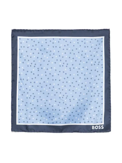 BOSS geometric-print handkerchief