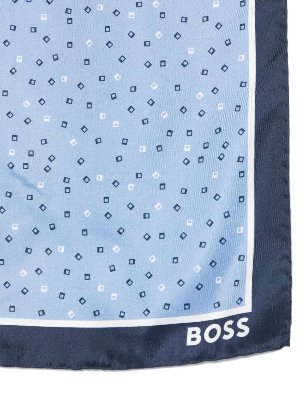 BOSS Zakdoek met geometrische print - Blauw