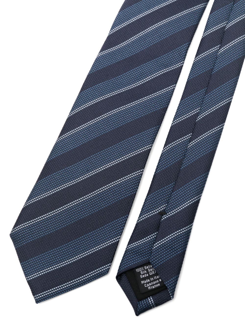 BOSS Stopdas met jacquard-patroon - Blauw