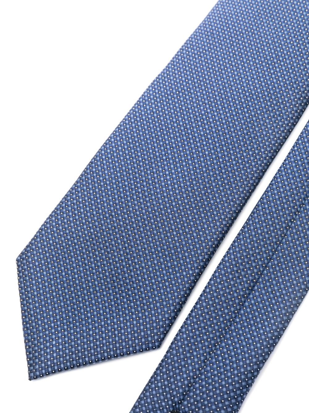 BOSS Stopdas met jacquard-patroon - Blauw