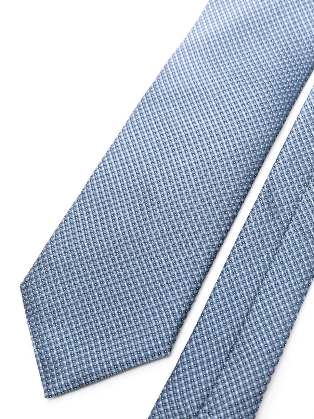 BOSS patterned-jacquard tie - Blue