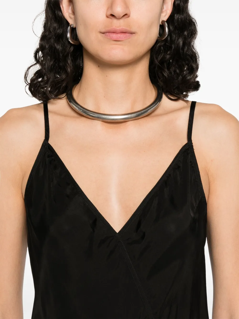 Rick Owens Slip-style midi-jurk Zwart