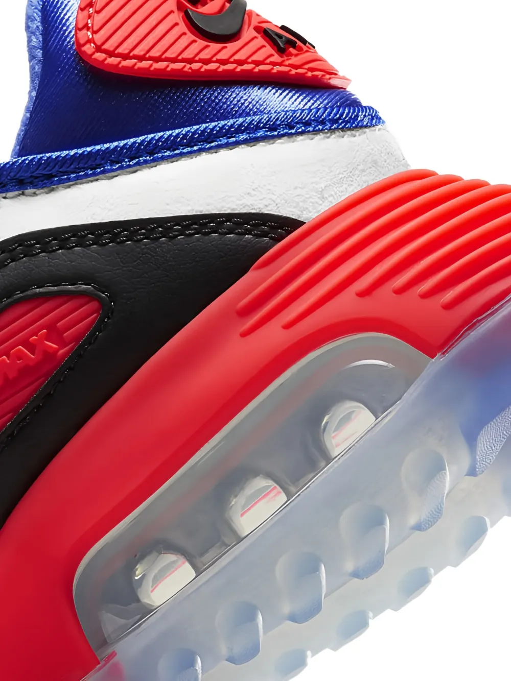 Nike Kids Air Max 2090 trainers Summit White Black Bright Crimson Sapphire