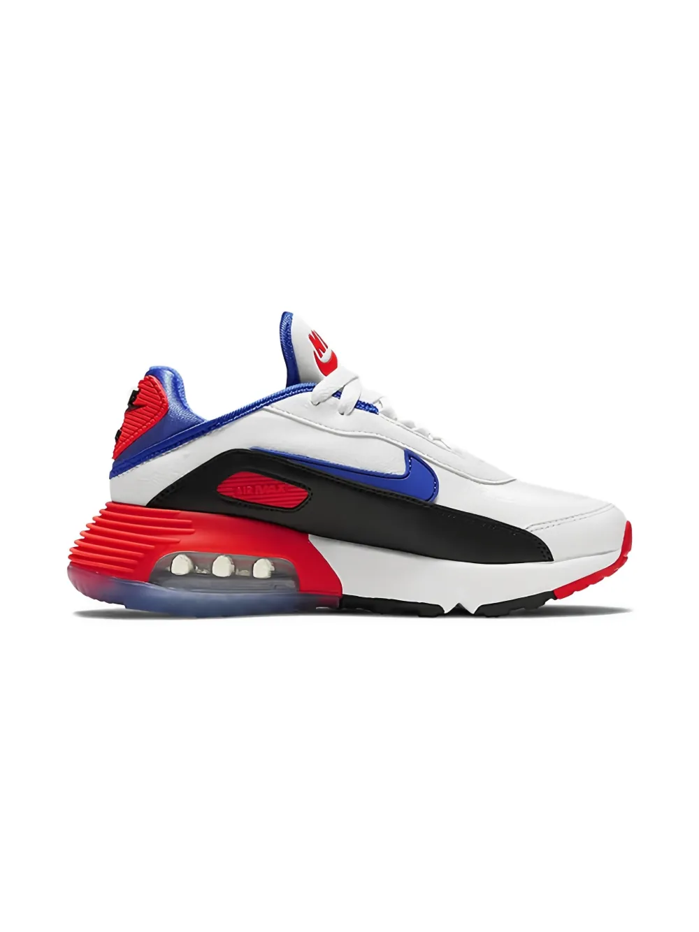 Nike Kids Air Max 2090 trainers Summit White Black Bright Crimson Sapphire