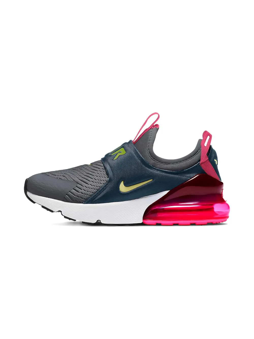 Nike Kids Air Max 270 Extreme "Iron Grey Life Lime Deep Ocean" sneakers