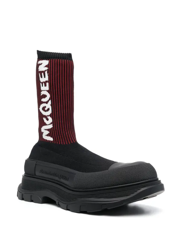 関税送料無料【alexander mcqueen】STIVALETTI TREAD SLICK Alexander McQueen Black canvas Tread Slick boots | TheDoubleF