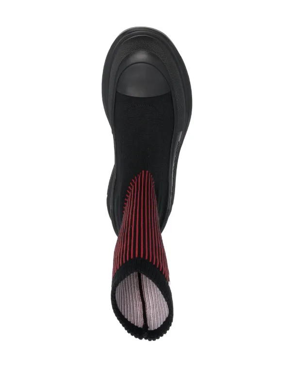 alexander mcqueen ソックスブーツ Alexander McQueen Tread sock-style Boots | Black | FARFETCH