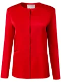 Alejandra Alonso Rojas satin fitted jacket - Red