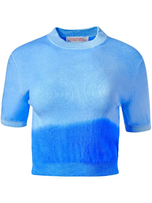 T-shirt en cachemire à manches courtes - Alejandra Alonso Rojas - Modalova