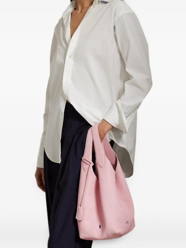 Polo Ralph Lauren Polo Play Leather Tote Bag | Pink | FARFETCH