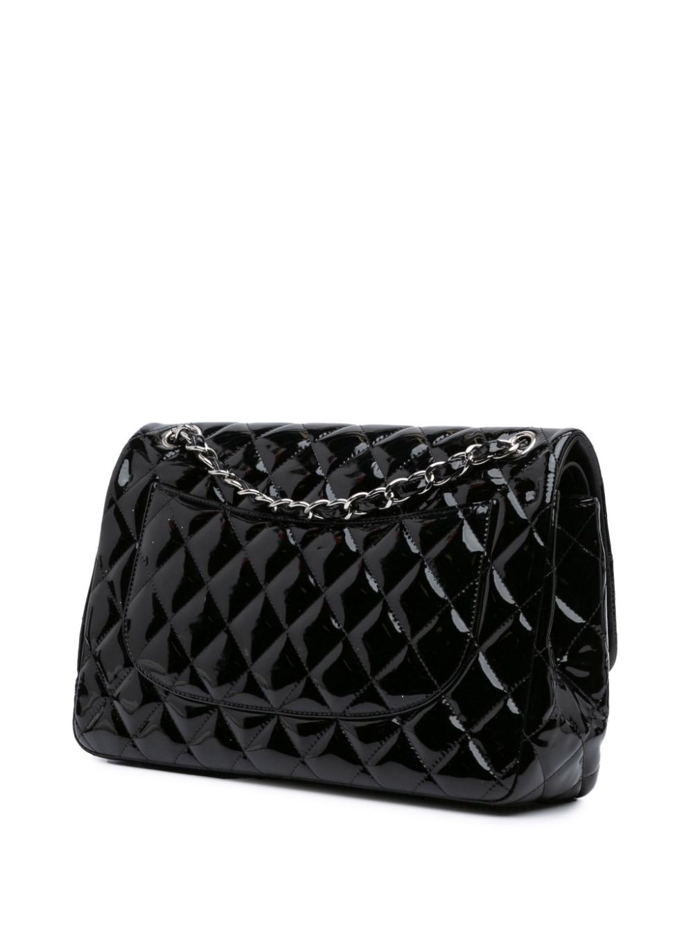 CHANEL Pre-Owned 2011 Jumbo Classic Double Flap lakleren schoudertas - Zwart