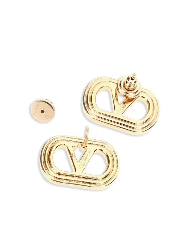 【関税＆送料込み】Valentino Garavani Vlogo Signature Earri Valentino Garavani VLogo Signature Earrings | Gold | FARFETCH IN