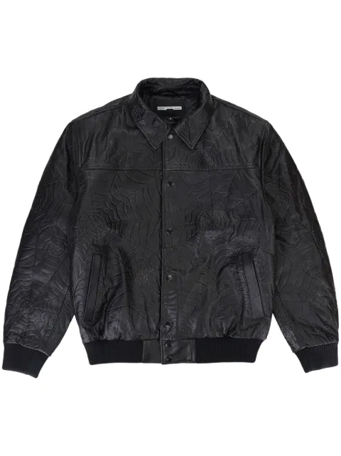 SP5DER Lederjacke mit Prägung