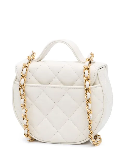 CHANEL Pre-Owned 2021-2024 Mini CC Quilted Aged Calfskin Top Handle with Chain clutch bag OGN00TKFKHMPVO0R - 1