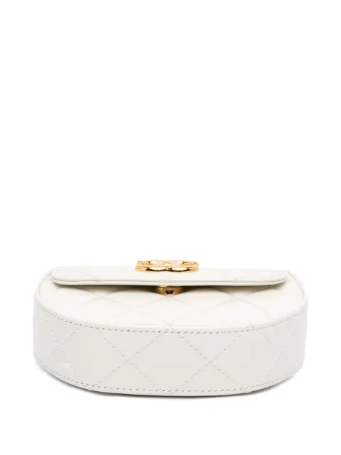 CHANEL Pre-Owned 2021-2024 Mini CC Quilted Aged Calfskin Top Handle with Chain clutch bag OGN00TKFKHMPVO0R - 3