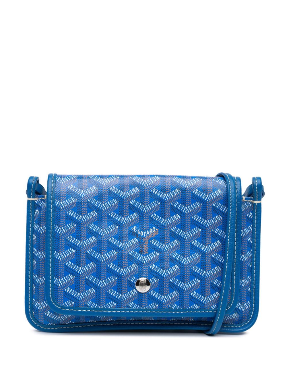 Goyard Pre owned 2021 Goyardine Plumet Pocket Wallet Crossbody bagBlue