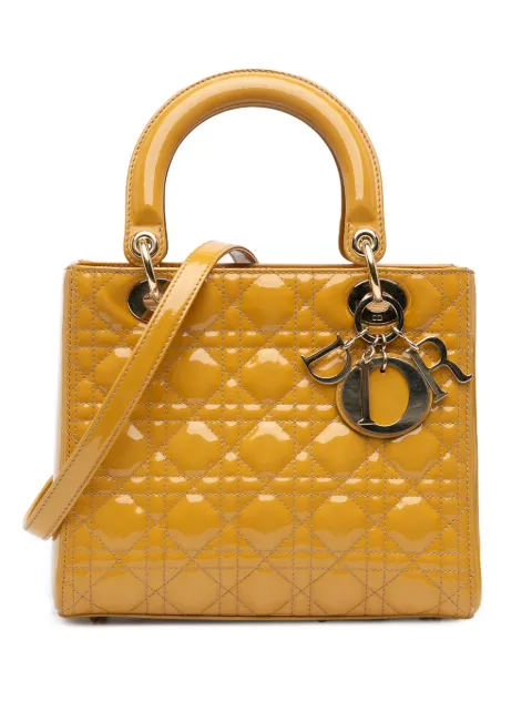 Christian Dior Pre-Owned 2011 Medium Patent Cannage Lady Dior satchel