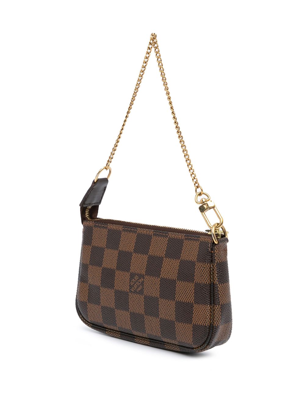 Louis Vuitton Pre-Owned 2008 Damier Ebene Trunks en Bags Mini Pochette Accessoires handtas - Bruin