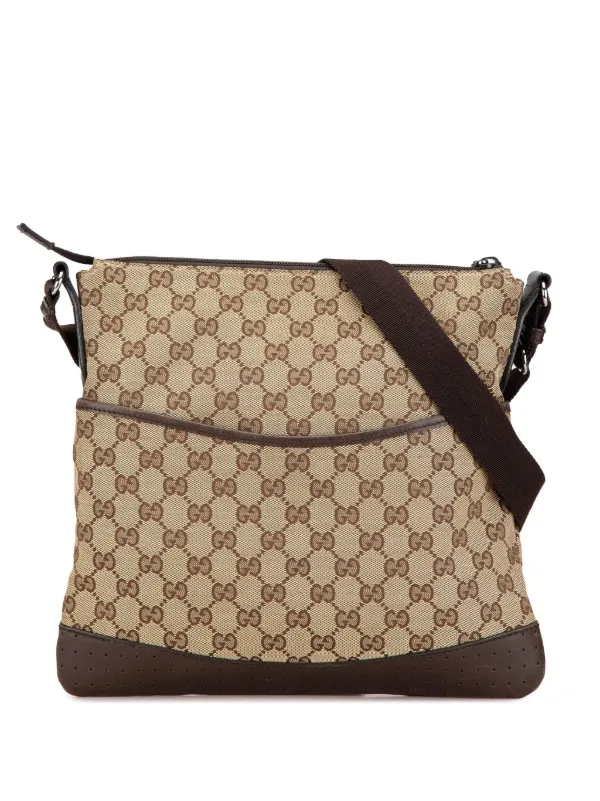 Gucci Pre Owned 2000 2015 GG Canvas Crossbody Bag Brown FARFETCH CA