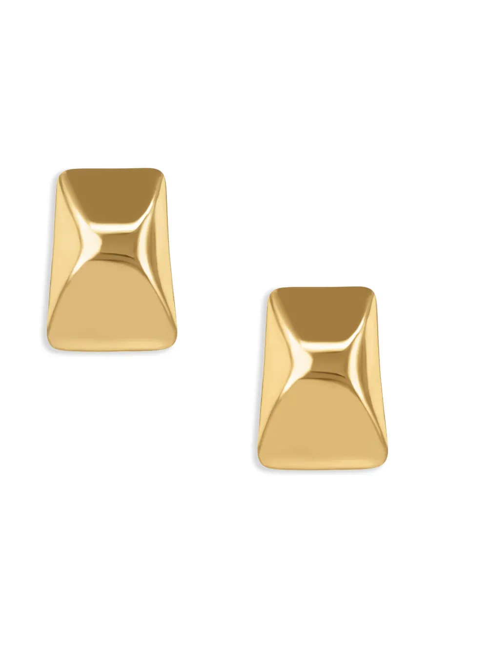 Anine Bing Curved Rectangle Earrings In Gold In Gold