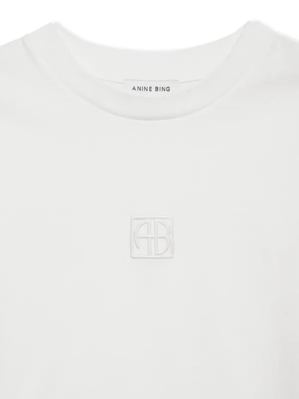 Tシャツ・カットソー ANINE BING Woman T-Shirt White A0810771 IVY1 ANINE BING T-shirt Walker Lyrics ivory | TheDoubleF