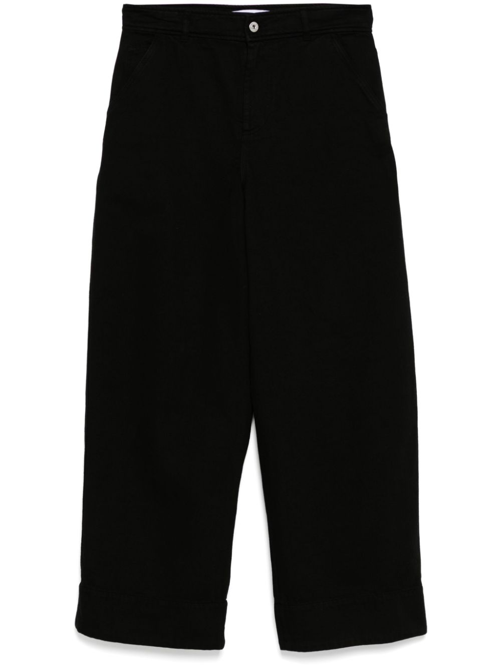 high waist wide-leg trousers