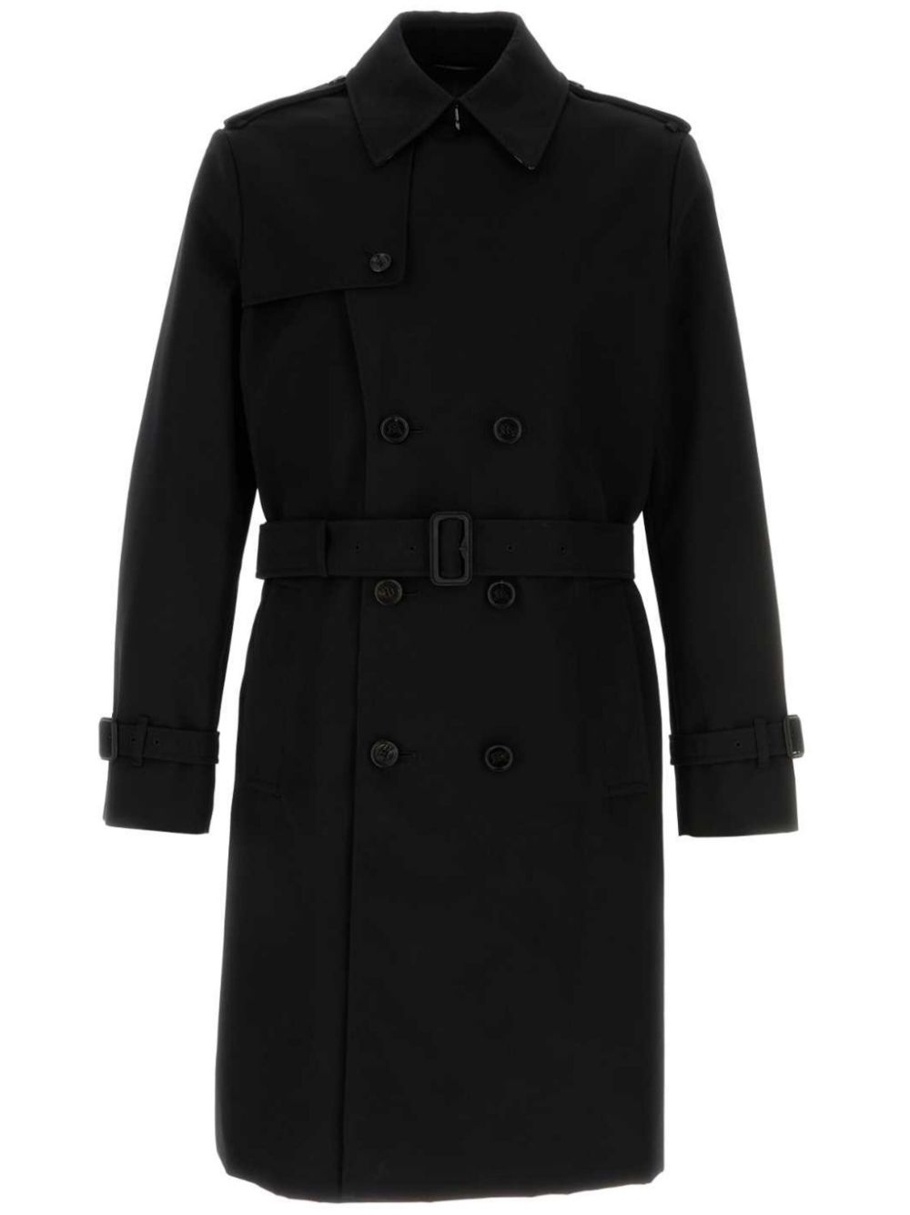 Burberry gabardine trench coat Zwart