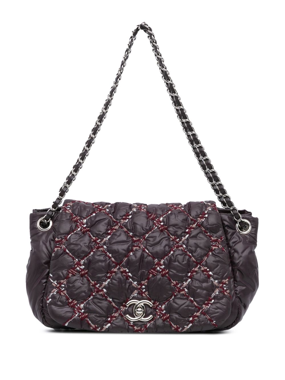 CHANEL Pre-Owned 2010-2011 Paris-Byzance Nylon Tweed On Stitch Bubble Accordion Flap shoulder bag - Red