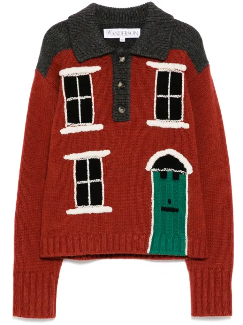 JW Anderson house intarsia polo jumper