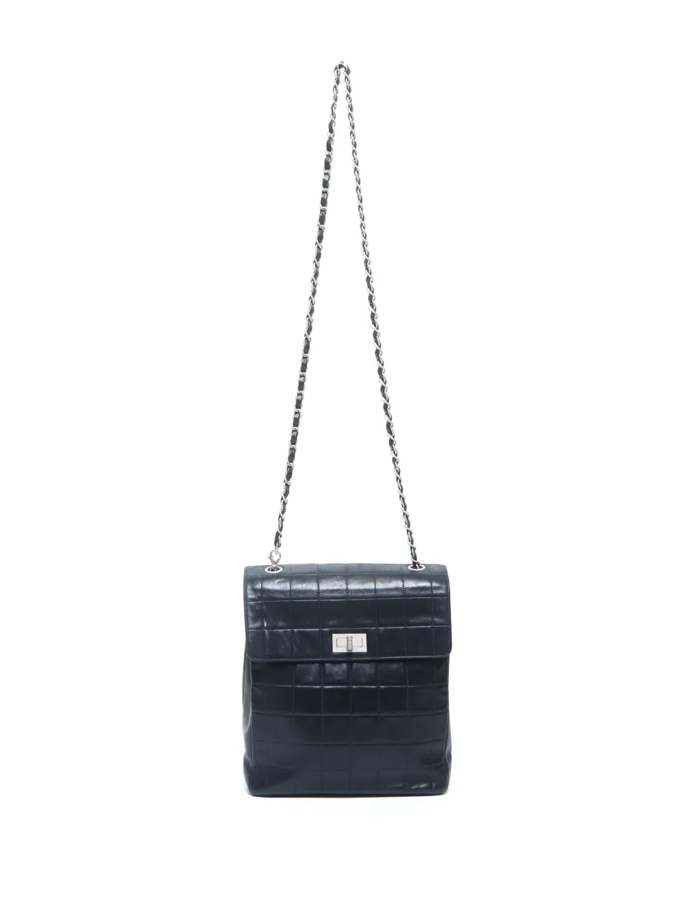 Pre-owned Chanel 2001 Choco Bar Shoulder Bag In 黑色